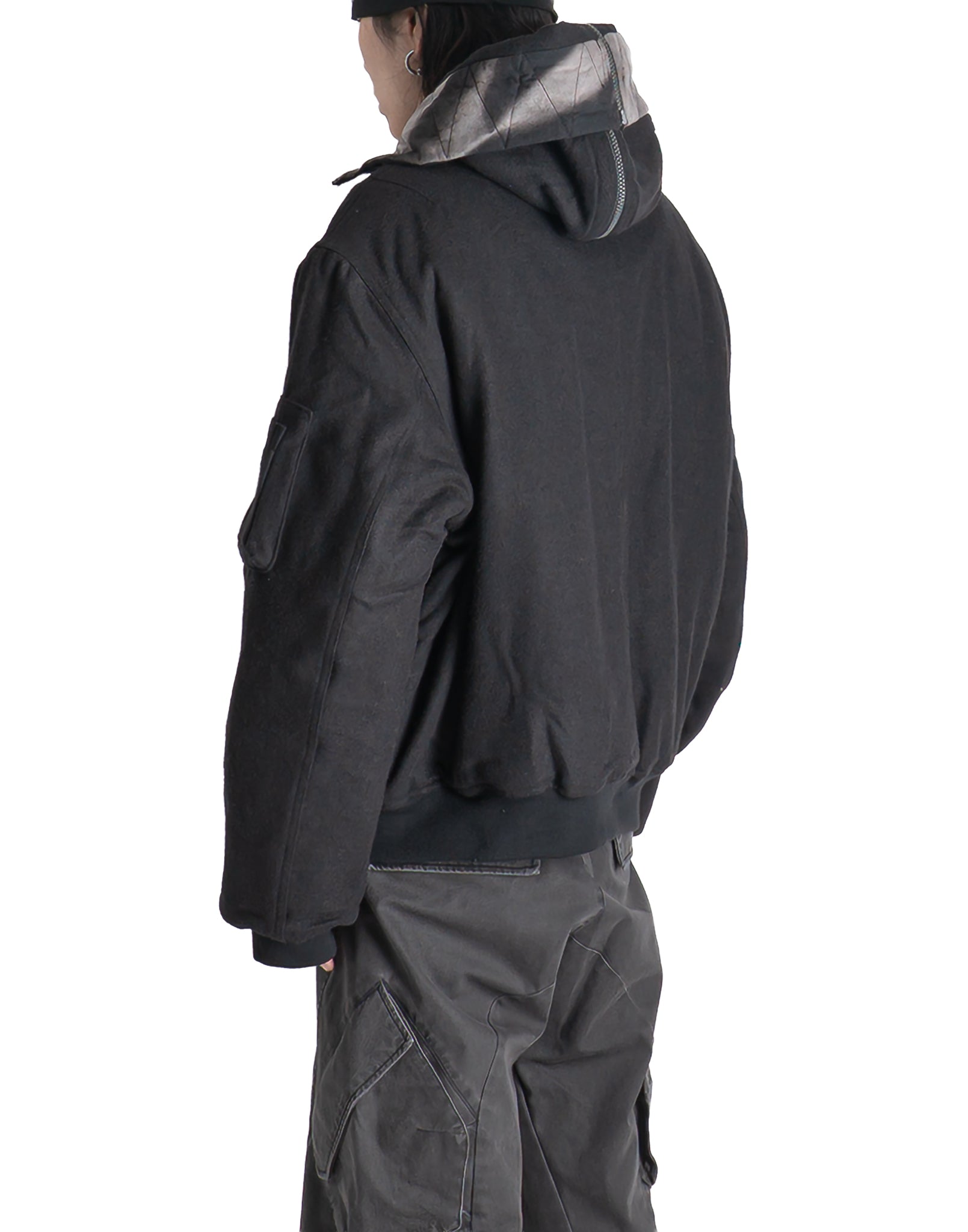 JiyongKim - x ALPHA INDUSTRIES SUN-BLEACHED SPLIT-HOOD FLIGHT JACKET - 082plus