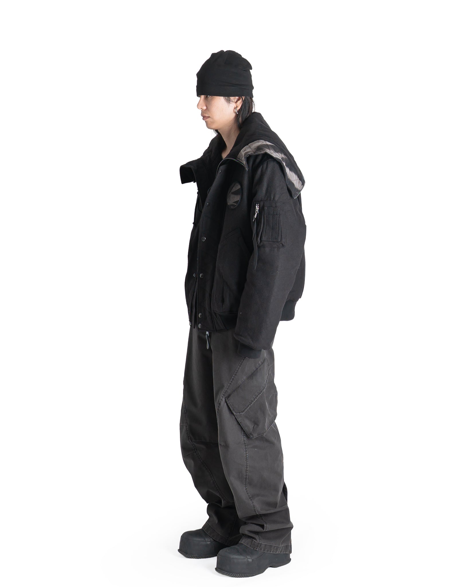 JiyongKim - x ALPHA INDUSTRIES SUN-BLEACHED SPLIT-HOOD FLIGHT JACKET - 082plus