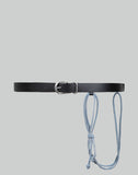SUN-BLEACHED STRING DETAILED LEATHER BELT
