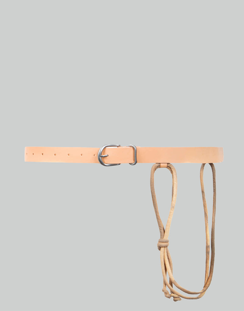 JiyongKim - SUN-BLEACHED STRING DETAILED LEATHER BELT - 082plus