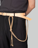 JiyongKim - SUN-BLEACHED STRING DETAILED LEATHER BELT - 082plus