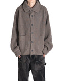 JiyongKim - SUN-BLEACHED WIDE COLLAR KNIT CARDIGAN - 082plus