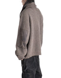 JiyongKim - SUN-BLEACHED WIDE COLLAR KNIT CARDIGAN - 082plus