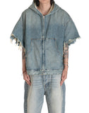 DINGYUN ZHANG - TN1 SHORT-SLEEVE DENIM HOODIE - 082plus