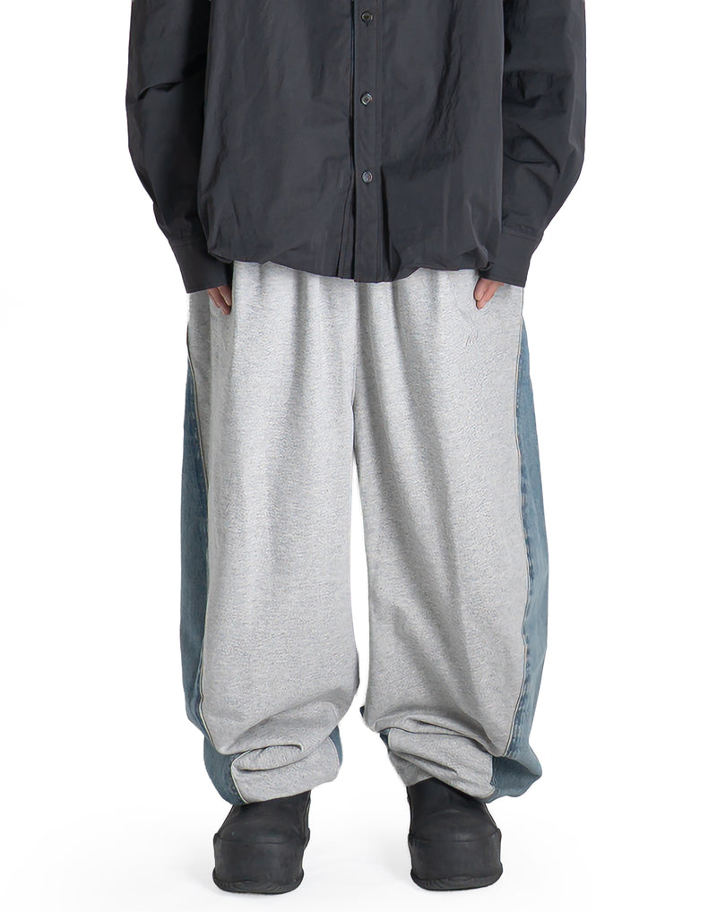 Juun.J - JERSEY DENIM HYBRID TROUSERS - 082plus