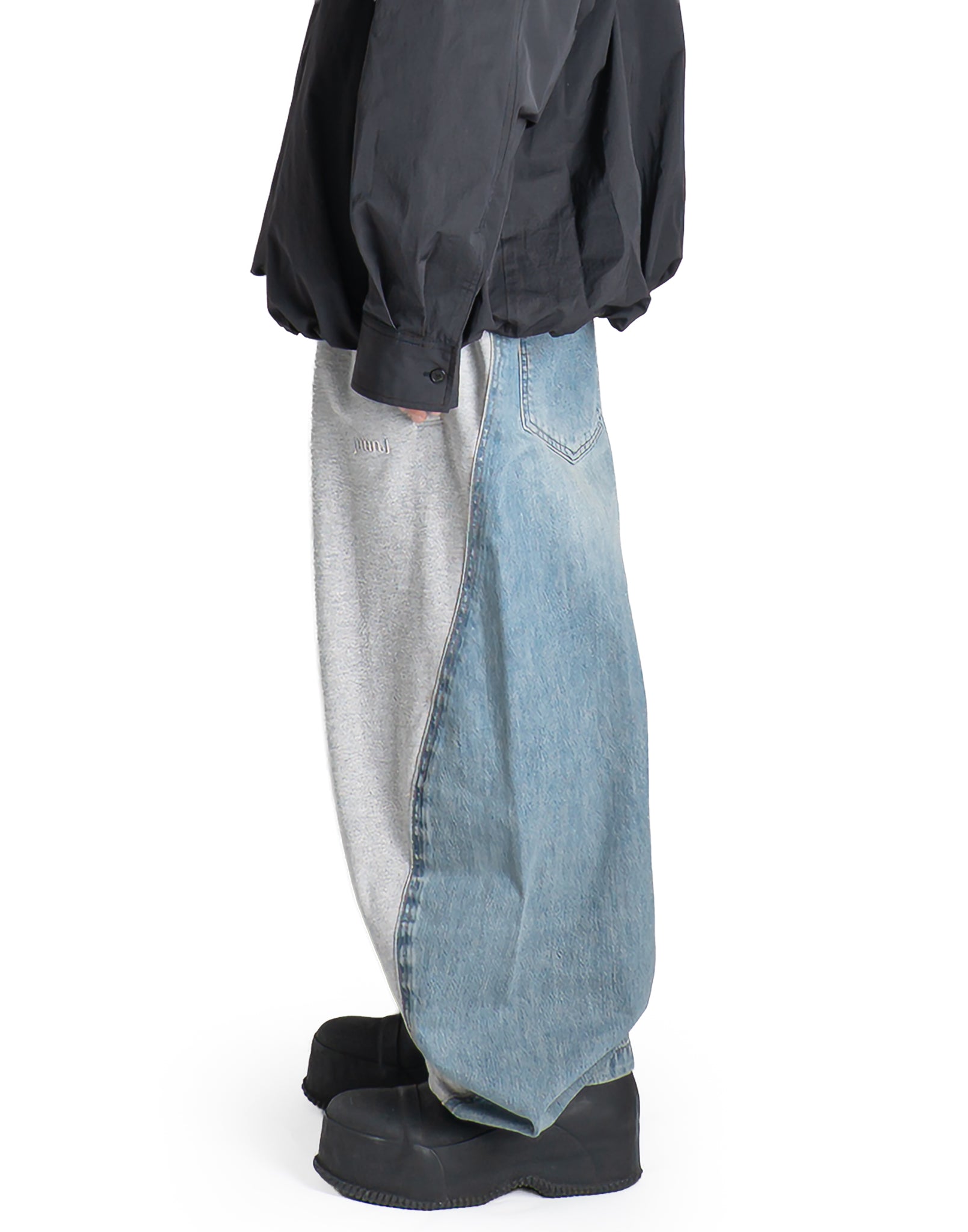Juun.J - JERSEY DENIM HYBRID TROUSERS - 082plus