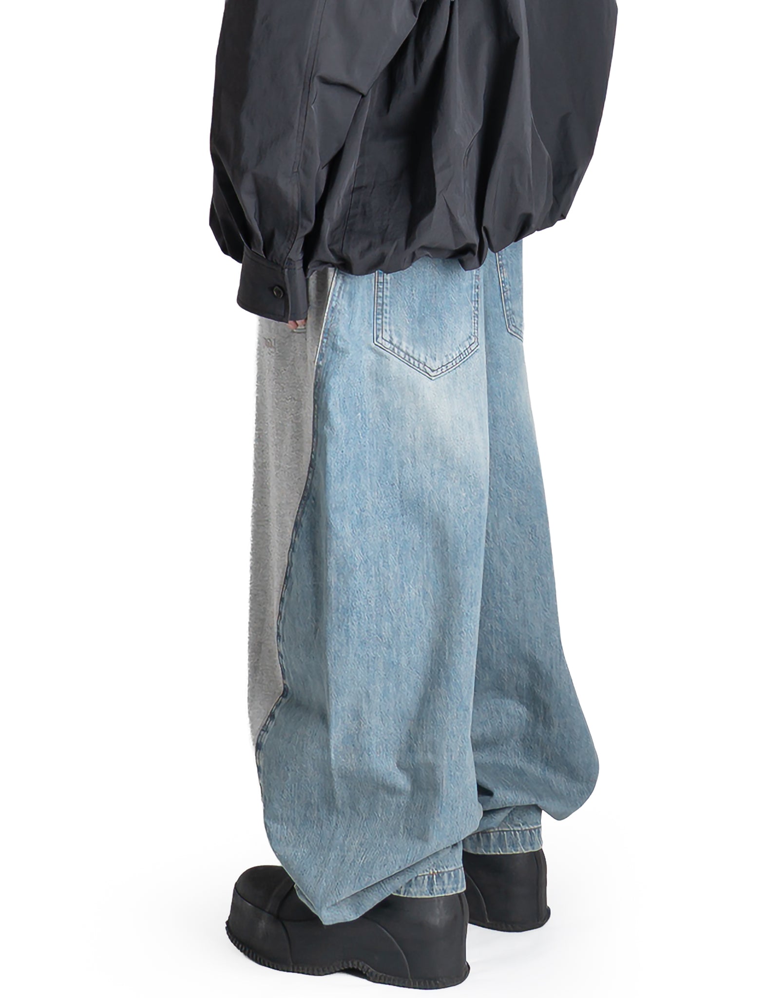 Juun.J - JERSEY DENIM HYBRID TROUSERS - 082plus