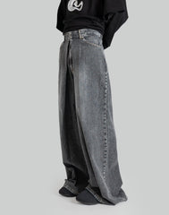 JOHN LAWRENCE SULLIVAN WASHED DENIM SUPER WIDE PANTS – 082plus