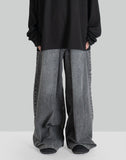 WASHED DENIM SUPER WIDE PANTS