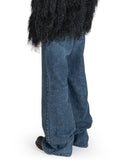 WASHED DENIM WIDE PANTS