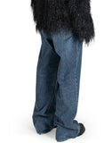 WASHED DENIM WIDE PANTS