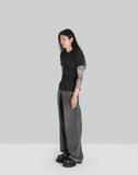 WASHED DENIM WIDE PANTS - 082plus