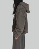 WASHED OUT ZIP UP HOODIE