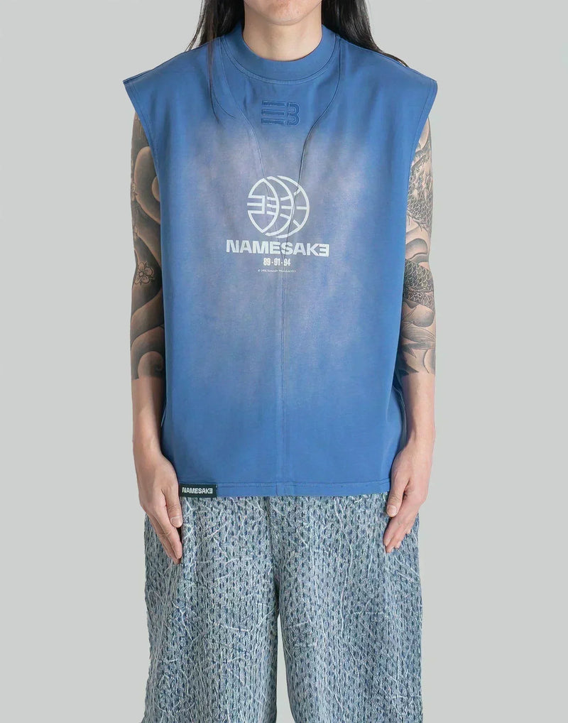 NAMESAKE - WASHED SAVA OVERSIZED TEAM TANK - 082plus