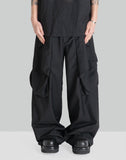 WIDE LEG BELTED DRAPE TROUSERS