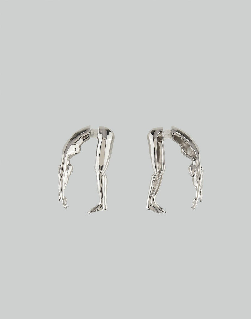 SANKUANZ - WOMAN BODY METAL SPLIT EARRINGS - 082plus