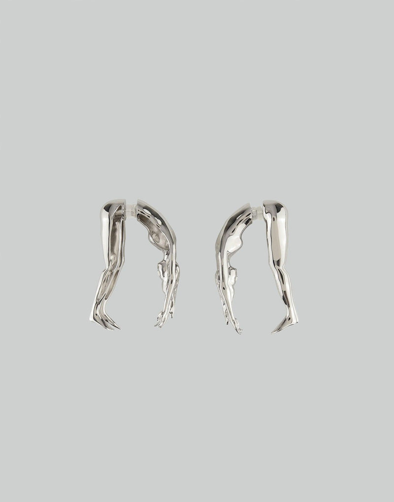 SANKUANZ - WOMAN BODY METAL SPLIT EARRINGS - 082plus