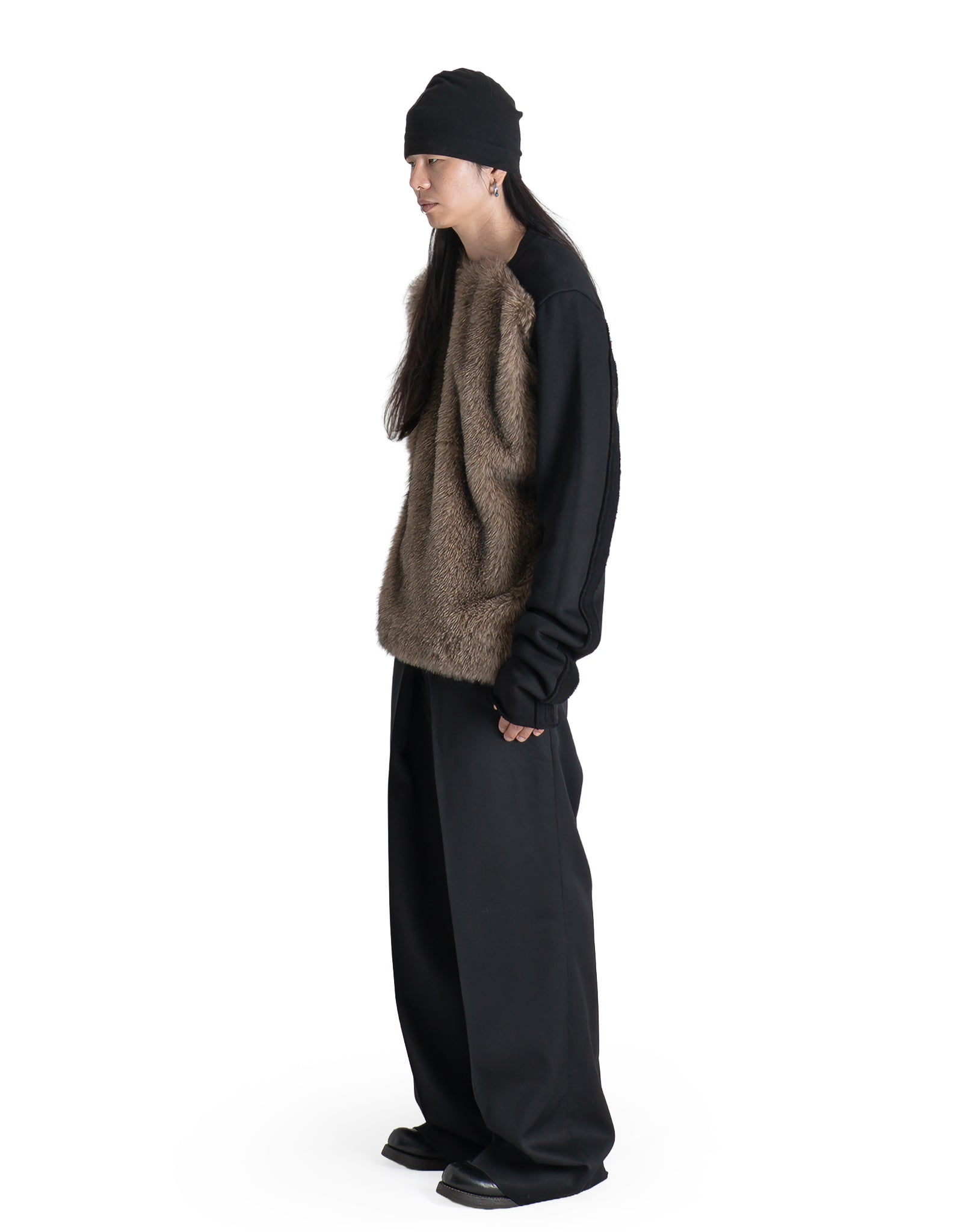 SWEAT PULLOVER WITH FUR