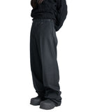 JOHN LAWRENCE SULLIVAN - WOOL GABARDINE WIDE TROUSERS - 082plus