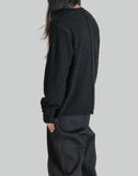 WOOL JACQUARD CUT-OUT CREW NECK TOP - 082plus