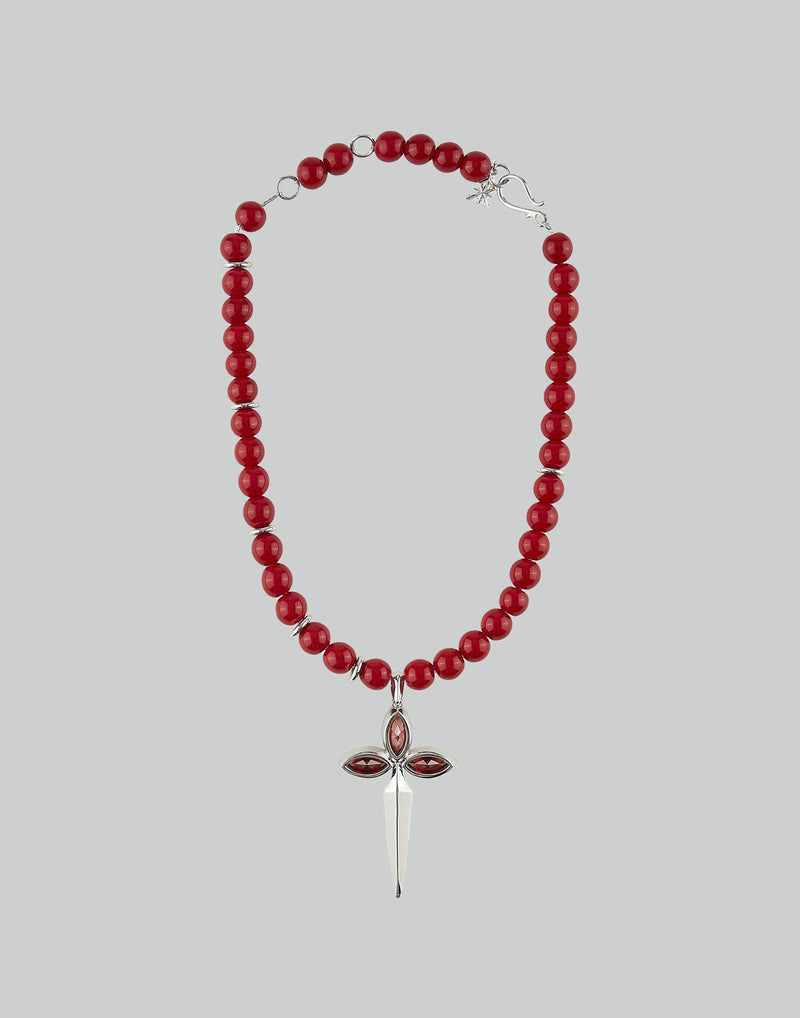 SANKUANZ - ZIRCON-EMBELLISHED DAGGER NECKLACE - 082plus