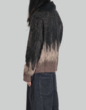 Zip Up Gradient Knit Cardigan - 082plus
