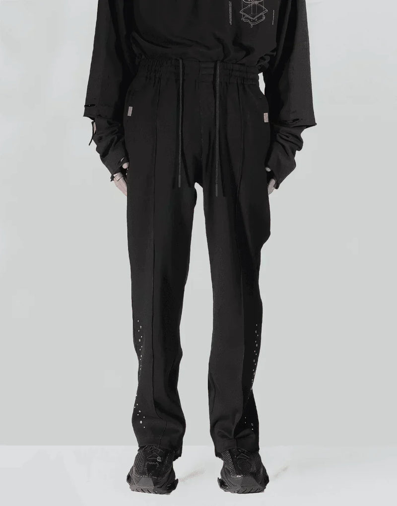 C2H4 - ASTEROID RIVET ZIPPERED SWEATPANTS - 082plus