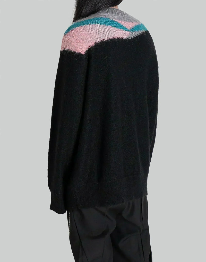 C2H4 - Ellipse Panelled Mohair Sweater - 082plus