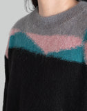 C2H4 Ellipse Panelled Mohair Sweater - 082plus