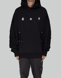 “Future Yacht Club” CONTRAST PANELLED SNAPPED HOODIE