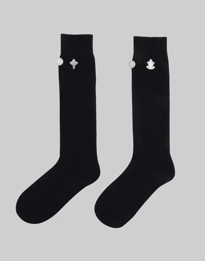 C2H4 - “Future Yacht Club” EMBLEM BUTTON SOCKS - 082plus