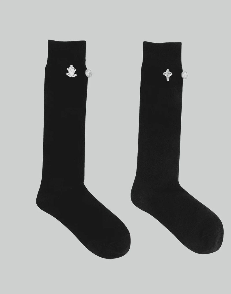 C2H4 - “Future Yacht Club” EMBLEM BUTTON SOCKS - 082plus