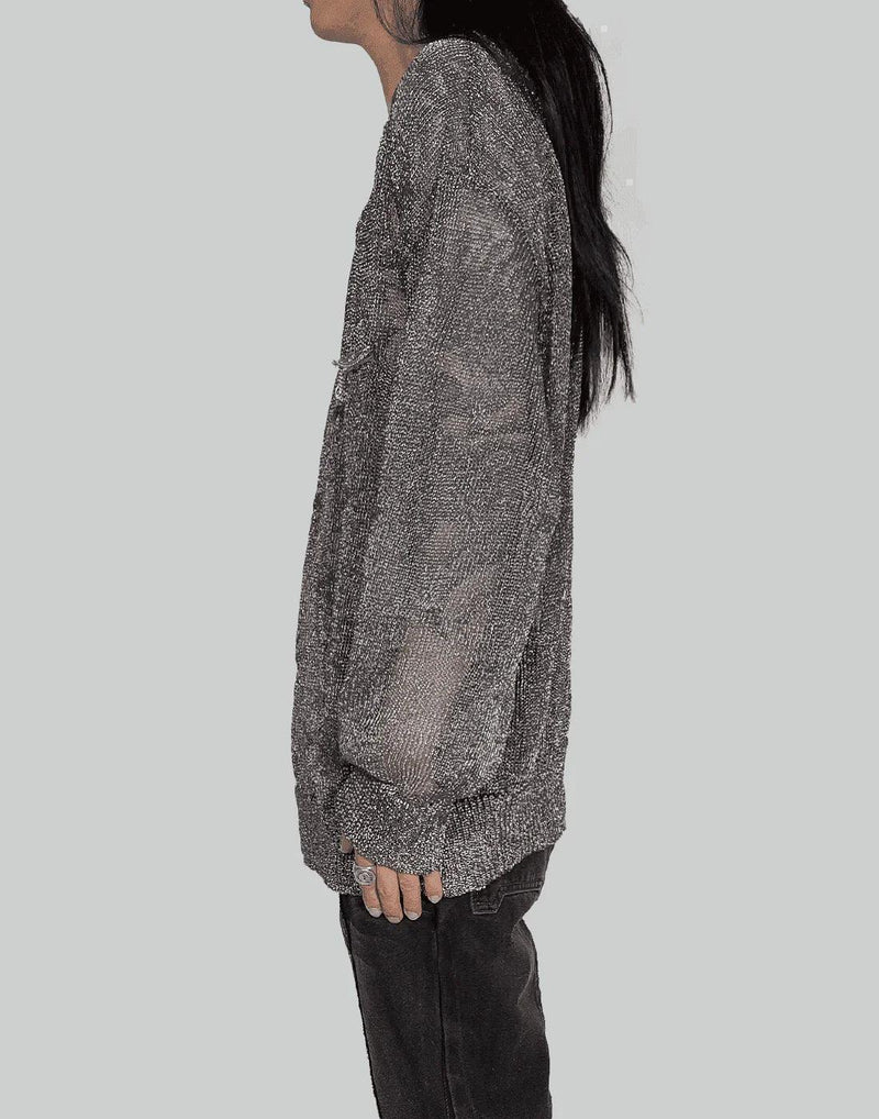 C2H4 - “Future Yacht Club” METALLIC FUSION KNIT SWEATER - 082plus