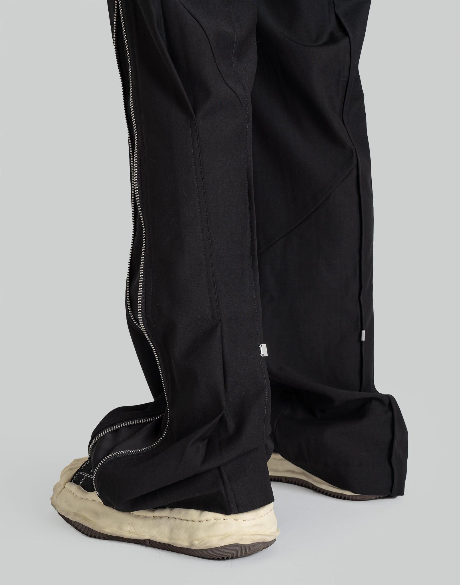 C2H4 "Hidden Luster" Zipper Tailored Trousers - 082plus
