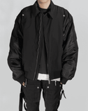 C2H4 QUILTED INTERVEIN LAYERED BOMBER JACKET - 082plus