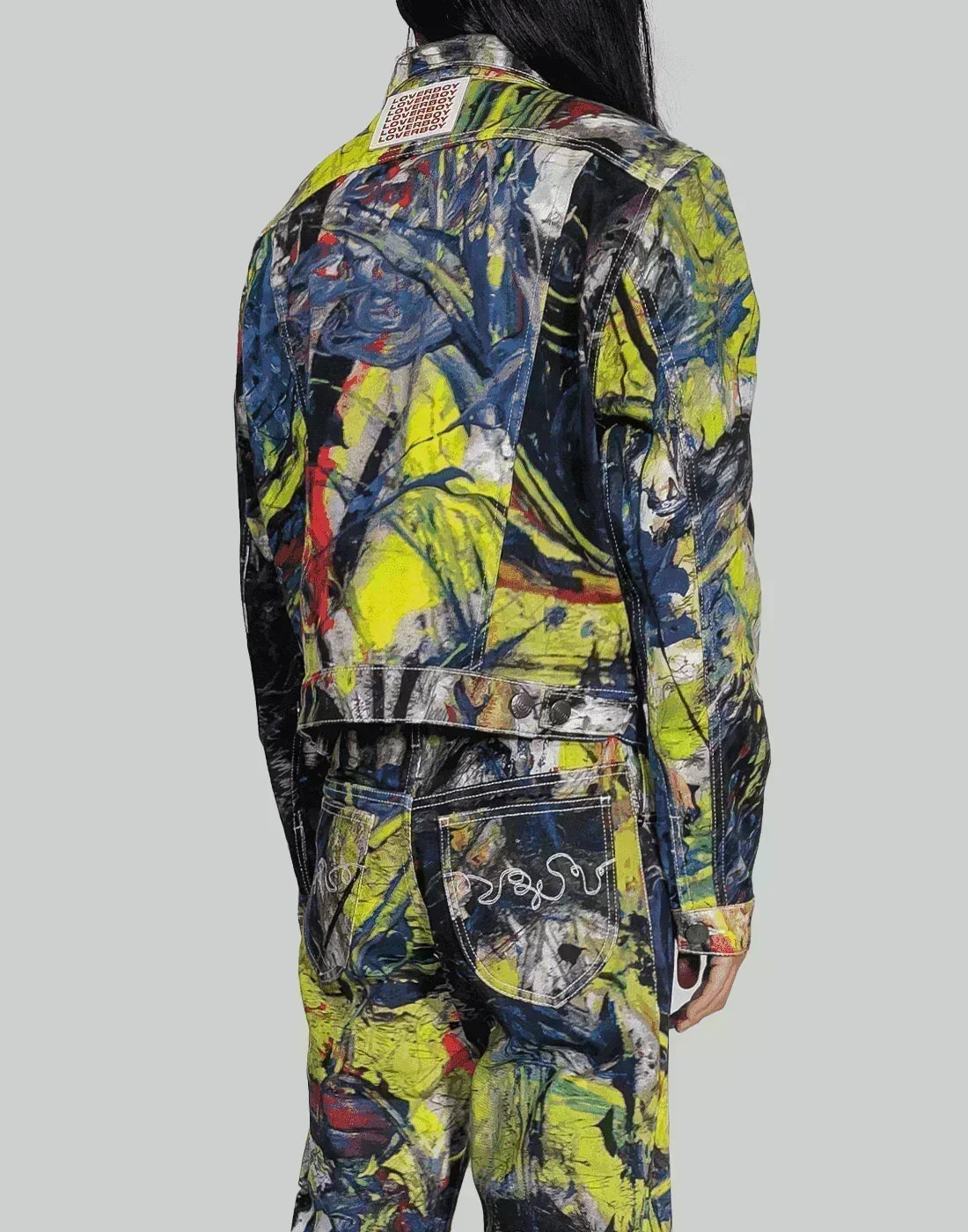 【極美品】CHARLES JEFFREY LOVERBOY デニムジャケット　L Charles Jeffrey Loverboy Art デニムジャケット | ブルー | FARFETCH JP