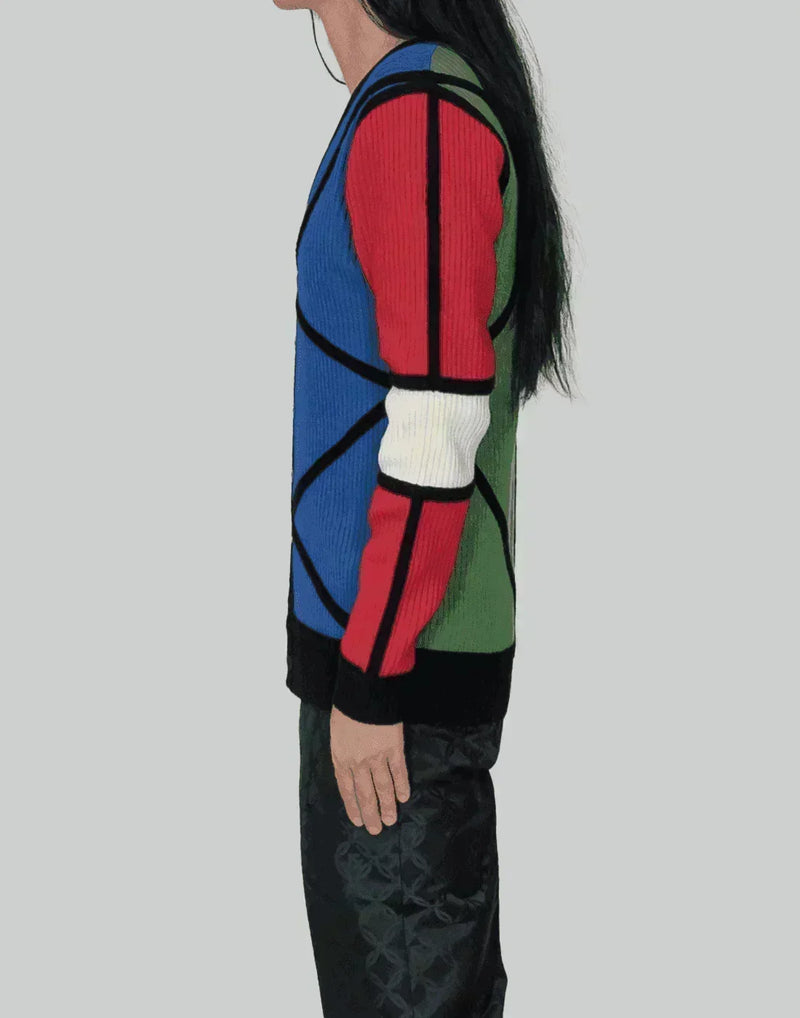 Charles Jeffrey LOVERBOY - COLOUR BLOCK CARDI - 082plus
