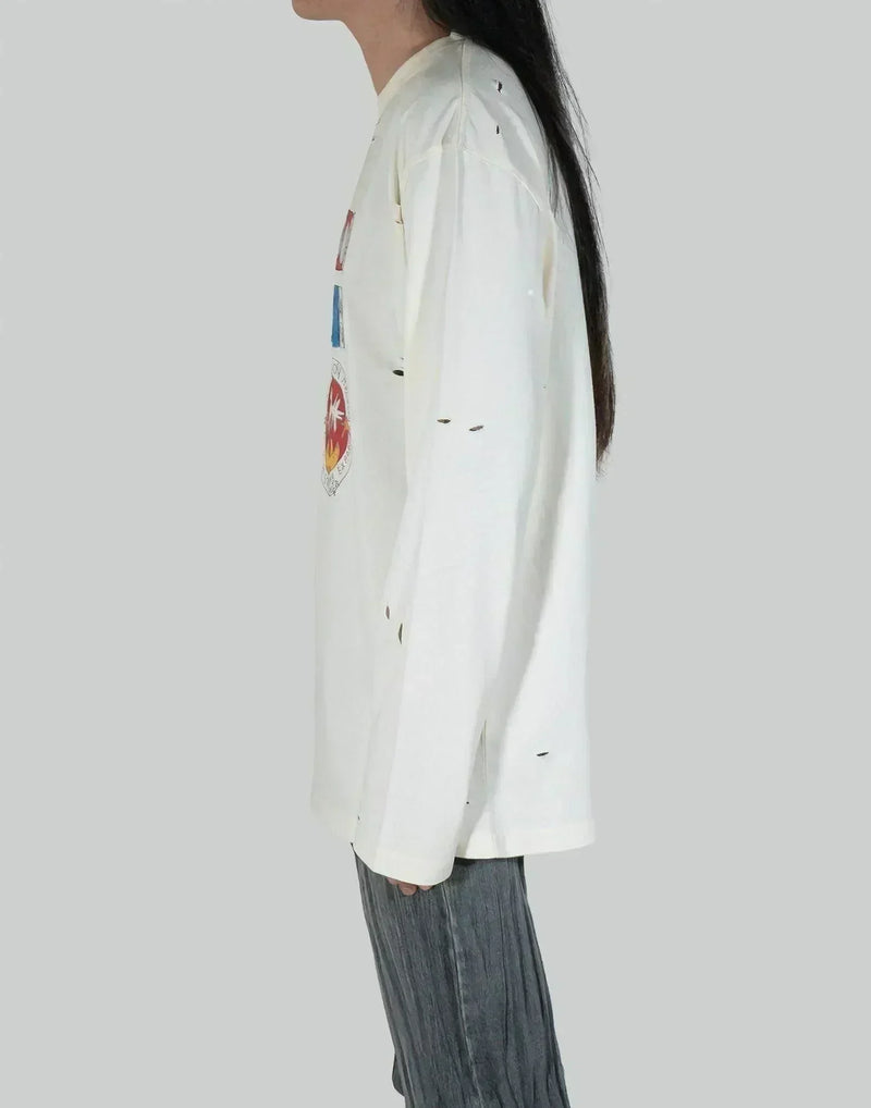 Charles Jeffrey LOVERBOY - DISTRESSED LONG SLEEVE TEE - 082plus