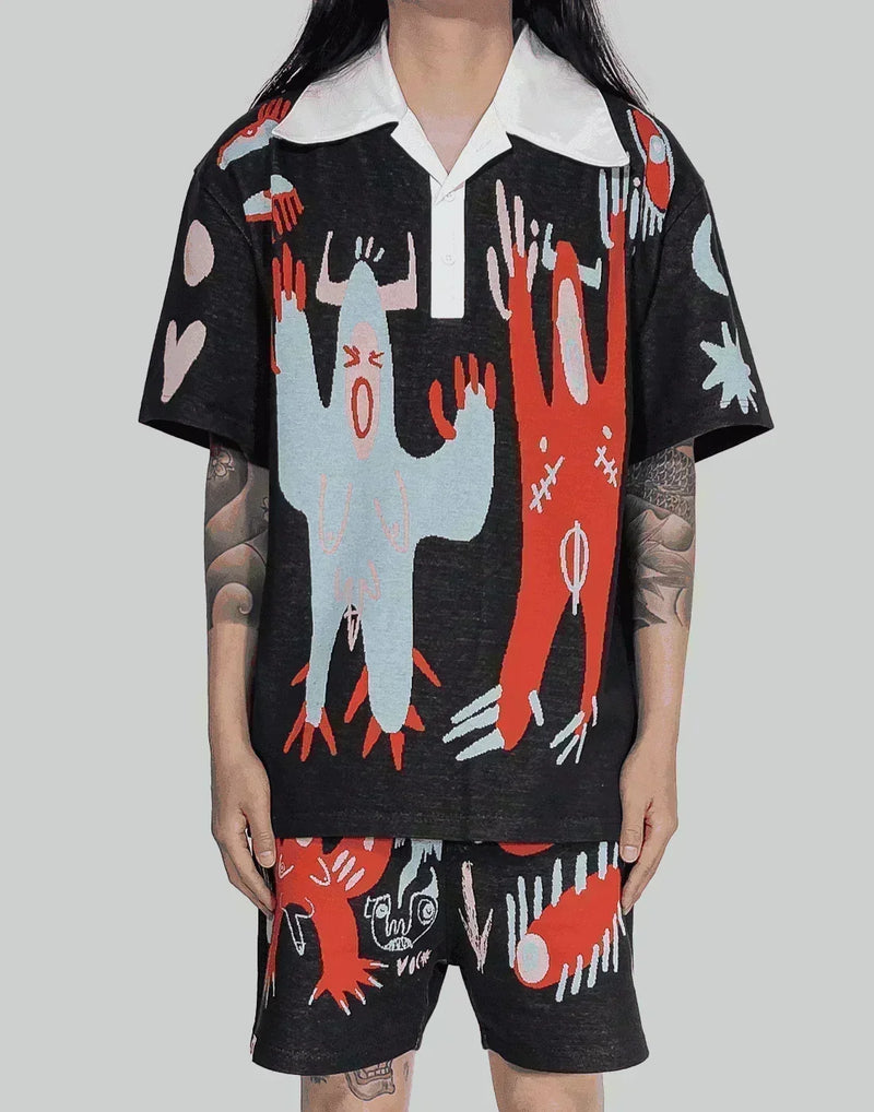 Charles Jeffrey LOVERBOY - JACQUARD RUGBY TOP - 082plus