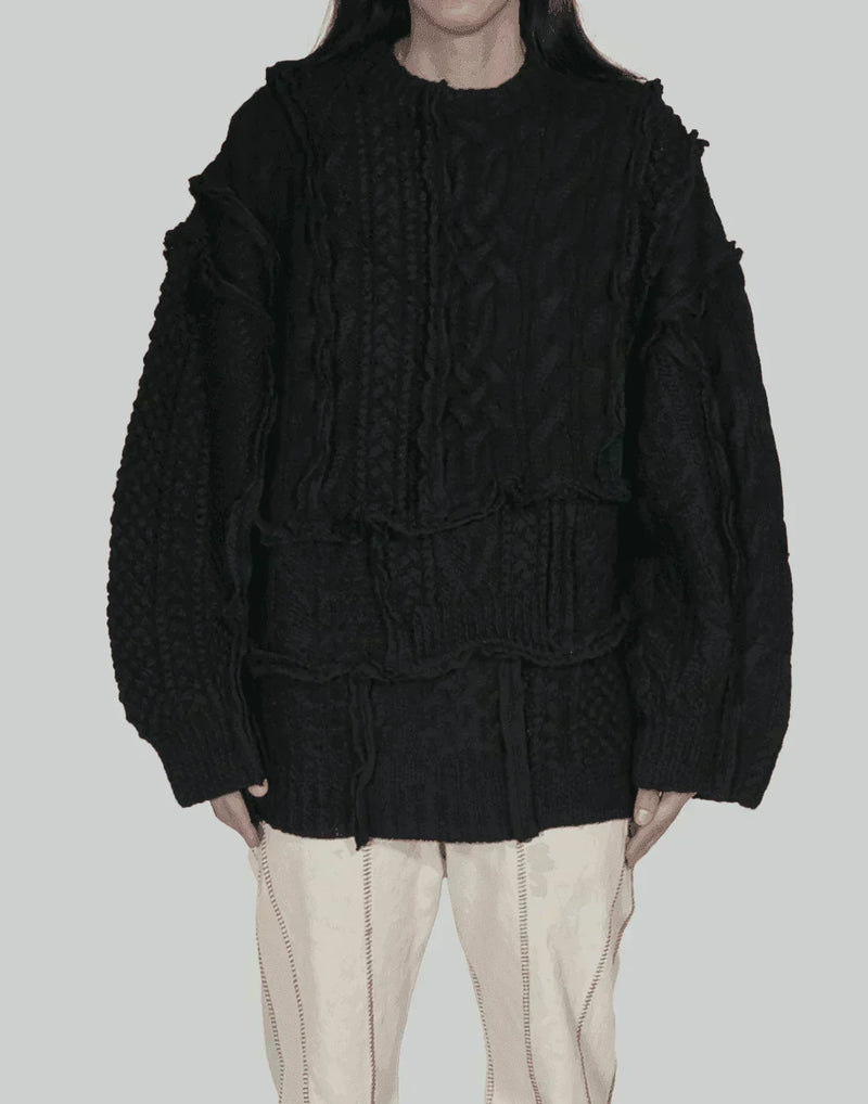 DISCOVERED - Fisherman Patchwork Knit - 082plus