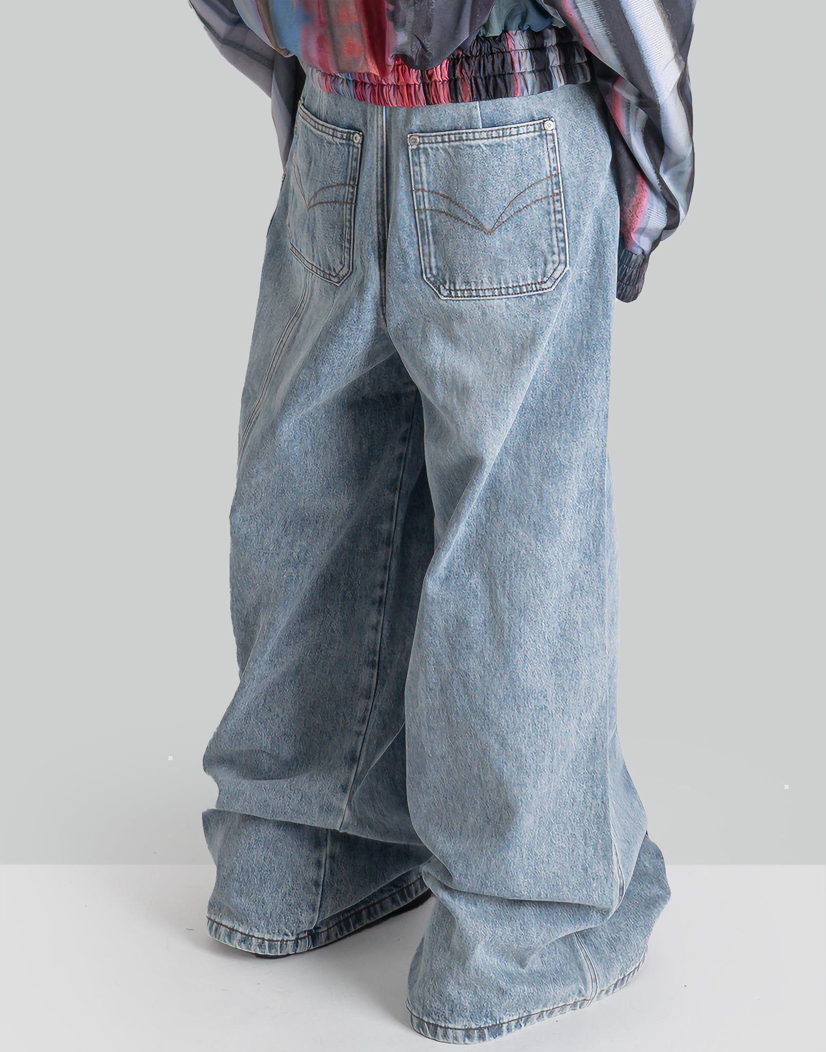 Feng Chen Wang / FCW ASYMETRIC WIDE LEG JEANS WITH PANEL