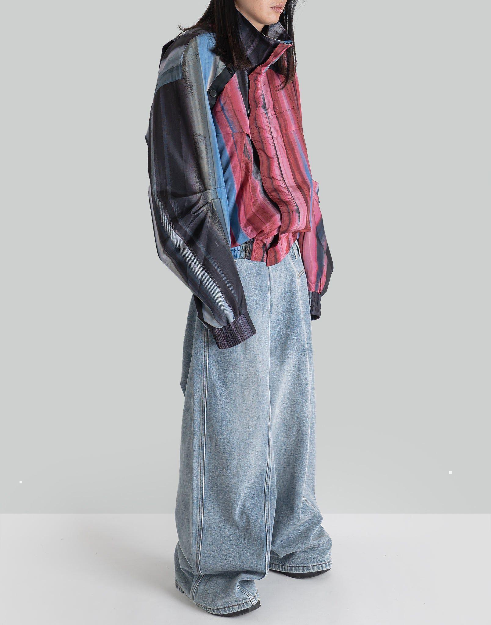 Feng Chen Wang パネルデザイン ジーンズ feng-chen-wang-asymetric-wide-