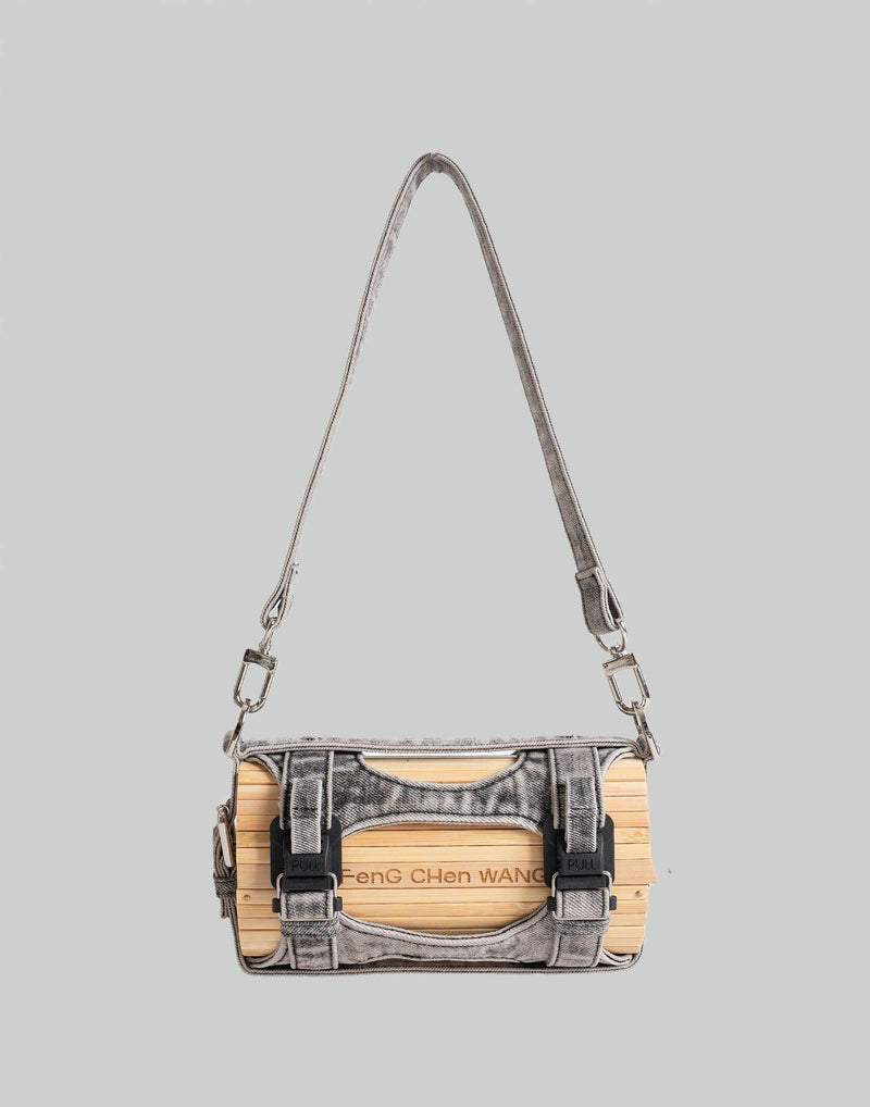 FENG CHEN WANG - BAMBOO BAG WITH WASH DENIM STRAPS - 082plus