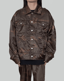 FENG CHEN WANG CAMOUFLAGE PLEATED JACKET - 082plus