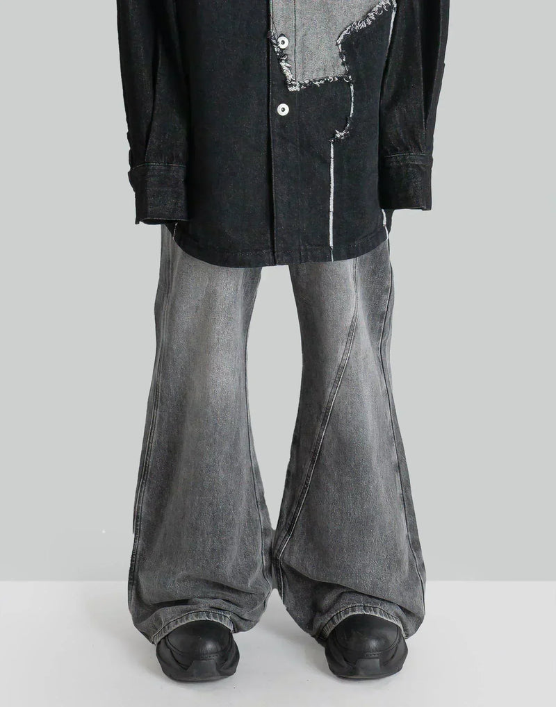 FENG CHEN WANG - CROSS WAISTBAND STRAIGHT LEG JEANS - 082plus