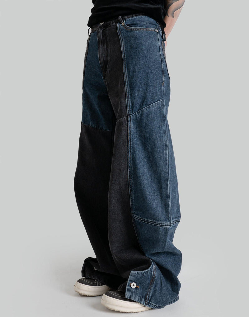 FENG CHEN WANG - DENIM PATCHED TROUSER - 082plus