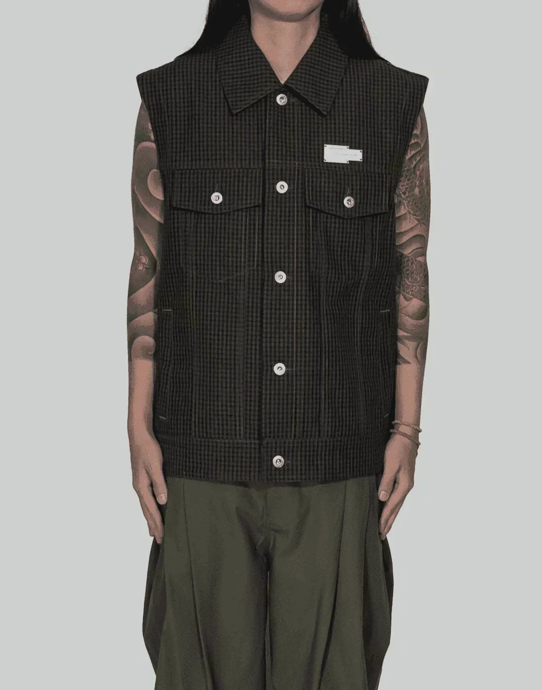 FENG CHEN WANG DETACHABLE TWO-PIECE PLAID JACKET – 082plus