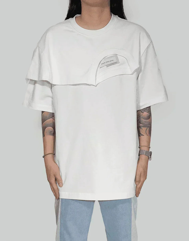 FENG CHEN WANG - DOUBLE COLLAR T-SHIRT - 082plus