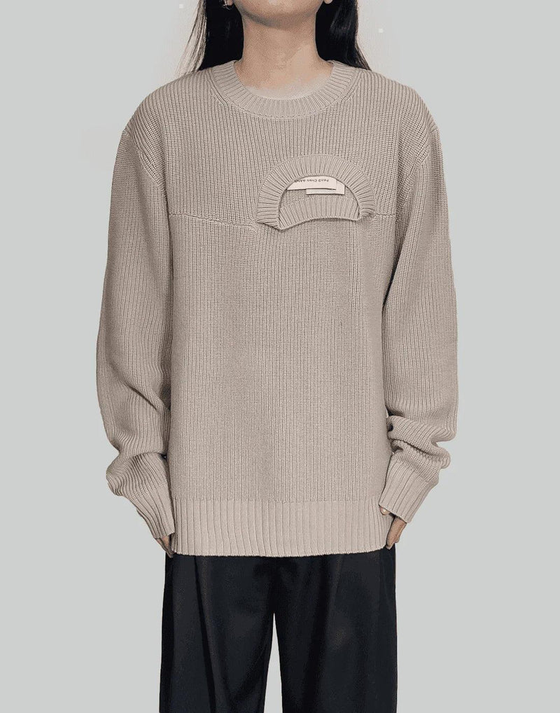 FENG CHEN WANG - DOUBLE CREW NECK KNIT - 082plus
