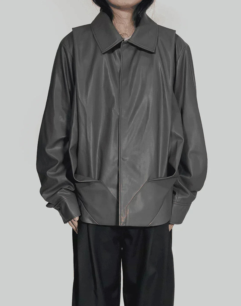 FENG CHEN WANG - FAUX LEATHER JACKET - 082plus